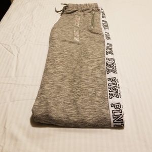 Heather grey and white pants